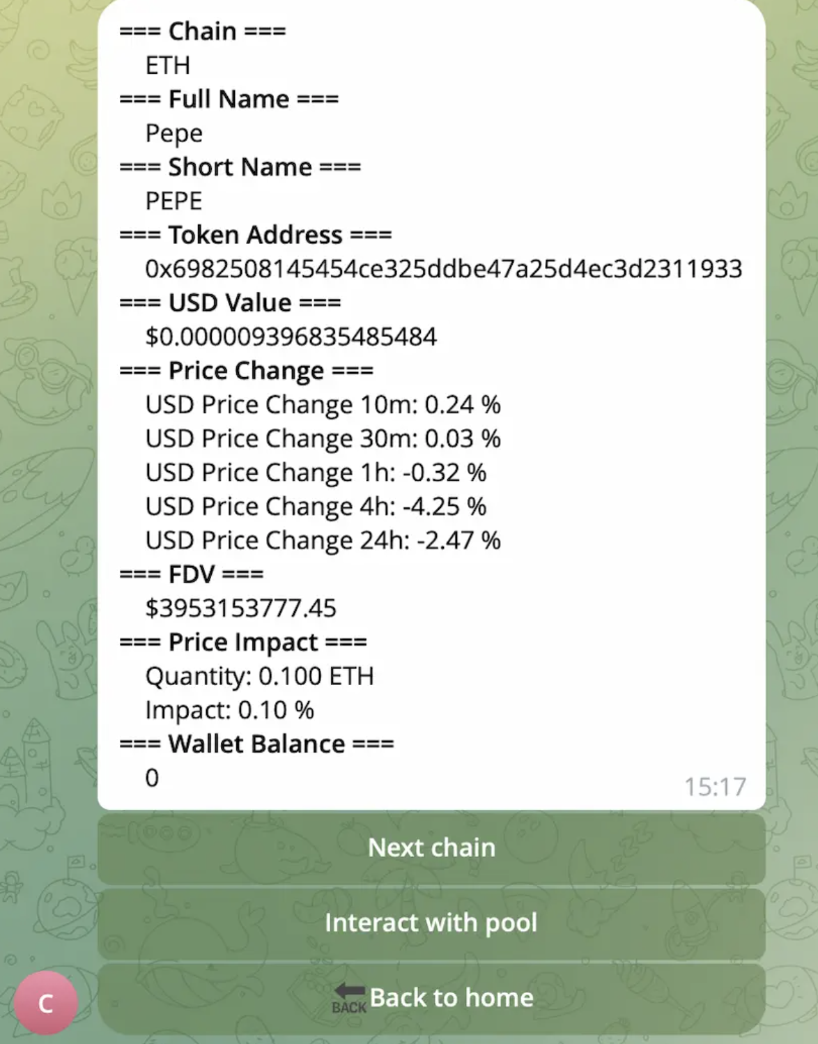 Telegram Bot Screenshot