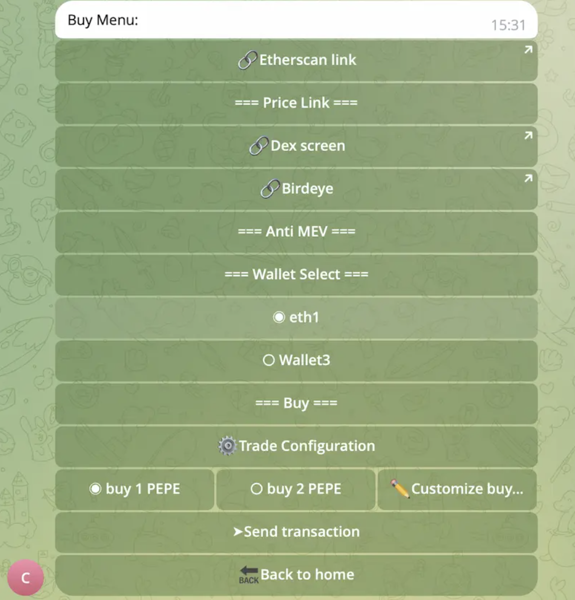 Telegram Bot Screenshot