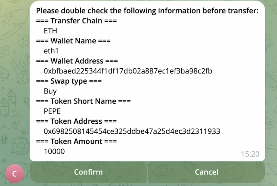 Telegram Bot Screenshot