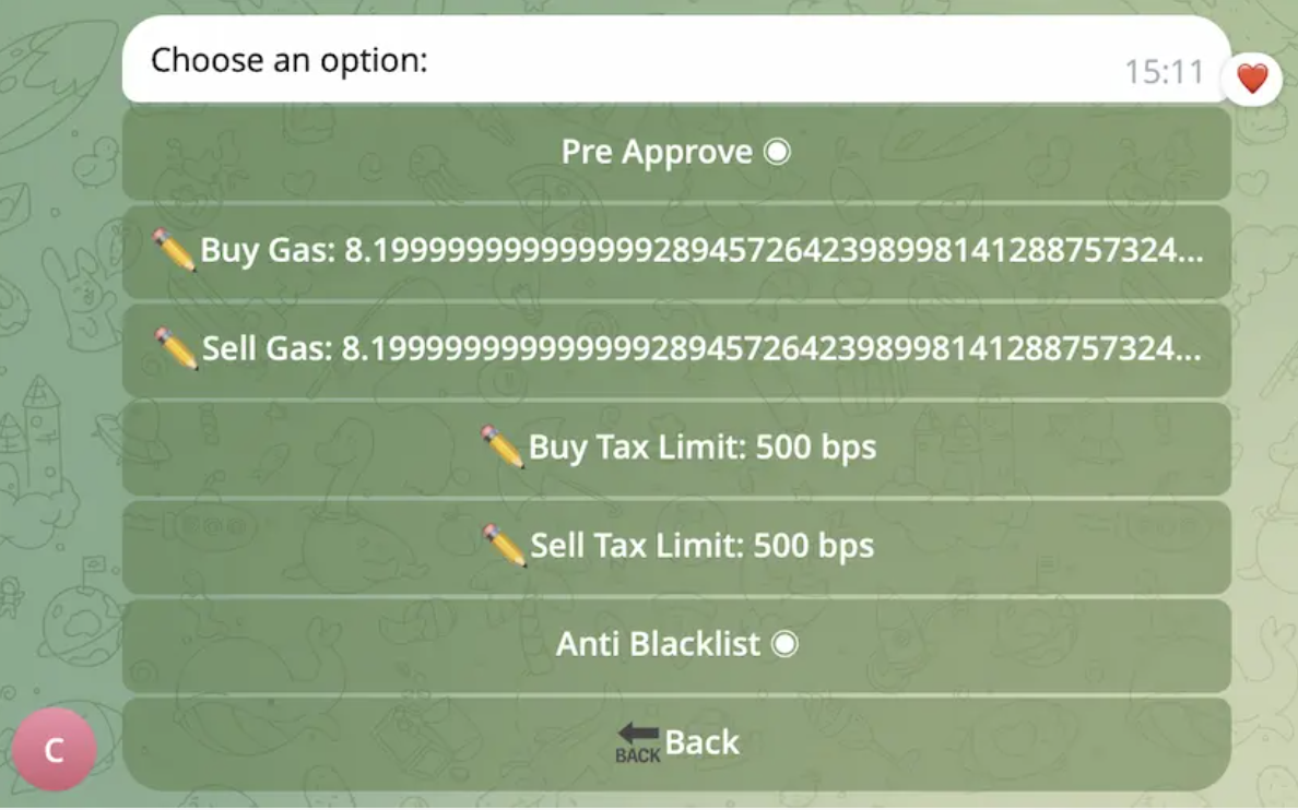 Telegram Bot Screenshot