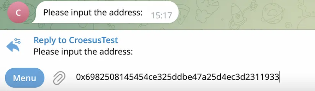 Telegram Bot Screenshot